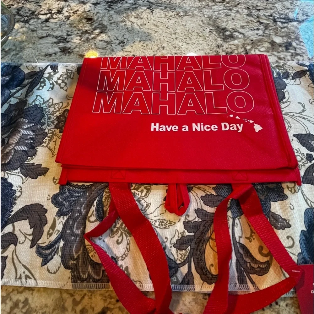 NEW Target Hawaii MAHALO Reusable Shopping Tote Bag In Red
